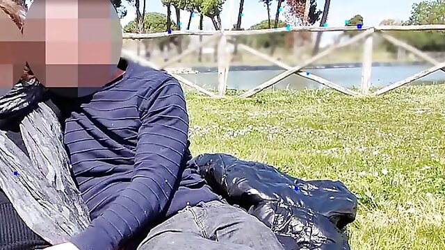 Pussy flash - Stepmom caught by stepson at public park masturbating in front of everyone - MissCreamy