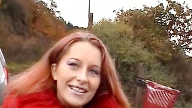 Watch this slut pleasing herself beside the road