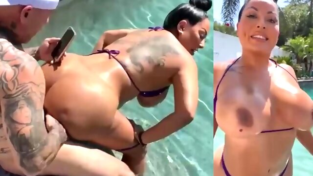 Horny Latina By The Pool