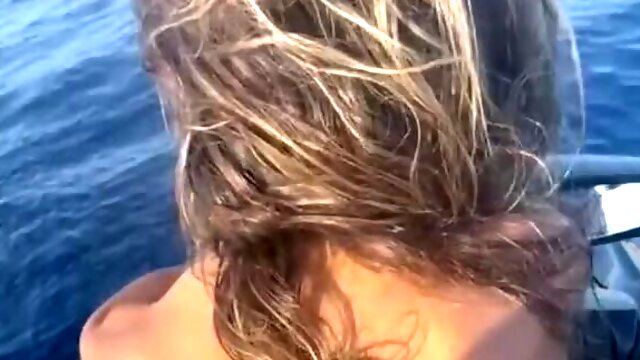 Perfect booty babe rides jet ski and monster white dick at once