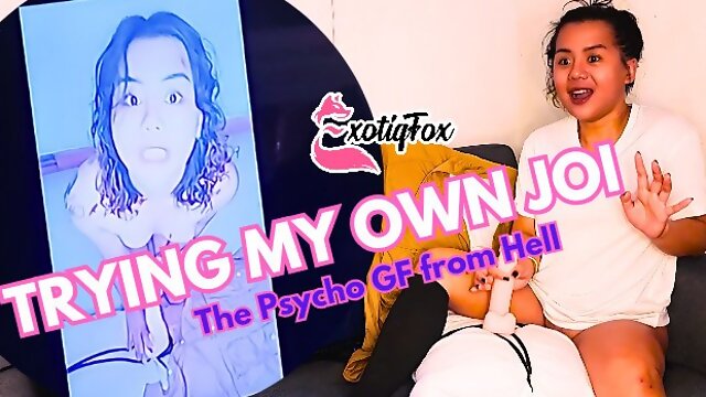 SHES CRAZY and kinda hot ? - Using a Dildo to Follow my Psycho Girlfriend JOI