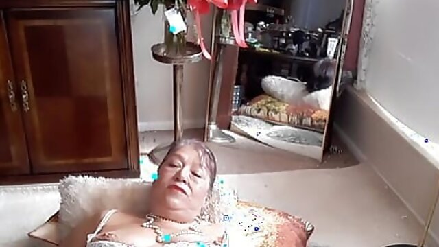 70 Year Old Granny Masturbating with a Dildo That Is Too Big