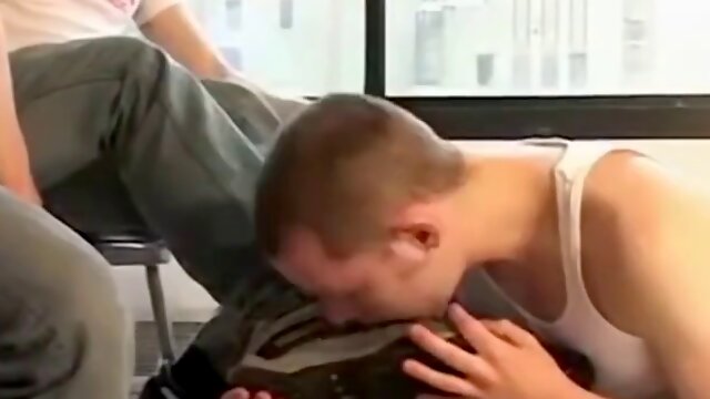 Foot fetish: young men lick each others sexy feet