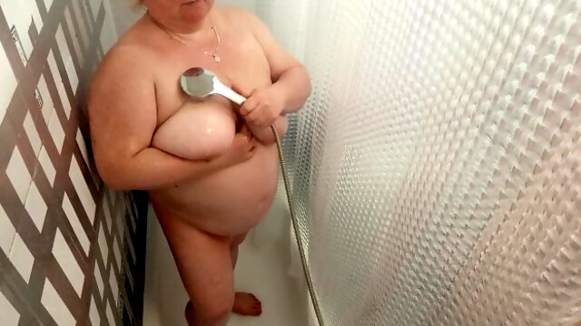 Showering Mother In Law, BBW