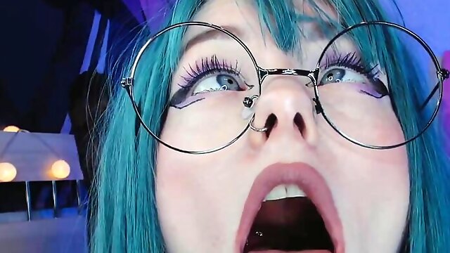 Emo Webcam, Tongue Fetish, Pierced Tongue, Ahegao, Skinny