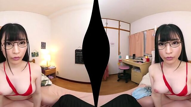 Nerd asian teen VR hot porn video