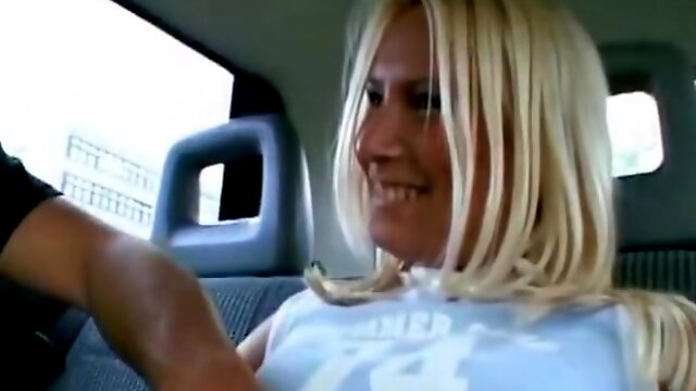 Good Looking Slut From Germany Riding A Cock In The Back Of The Car