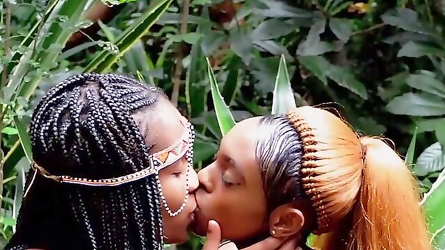 African Lesbians, Skinny Massage Lesbian, African Bbw