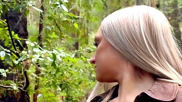 Fantastic Forest Fuck! Blonde Babe Fucked Deep in the Woods