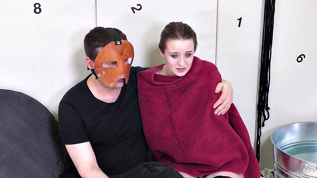 Ass fingering for dirty teen sub