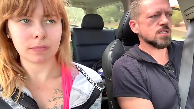 Jerking Him Off And Sucking Big Cock While Driving With - Jamie Stone