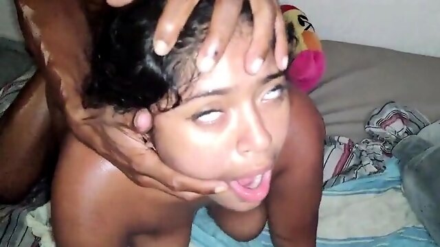 Black bull hammering ebony teens wet pussy doggystyle