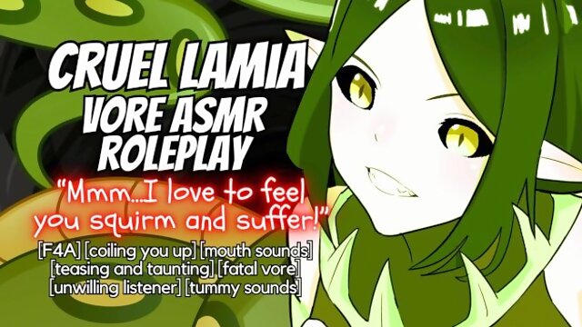 [Audio only] Cruel Giantess Lamia Swallows You! Fatal Vore ASMR Roleplay
