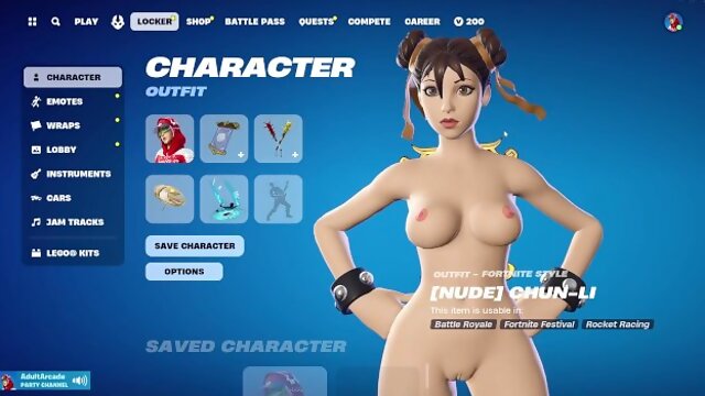 Fortnite Nude Game Play - Chun-Li Nude Mod (Part 03) [18+] Adult Porn Gamming