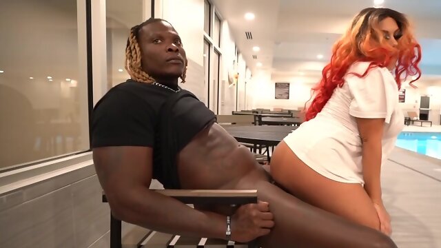 Black hunk destroys babes wet pussy in loud cam scenes