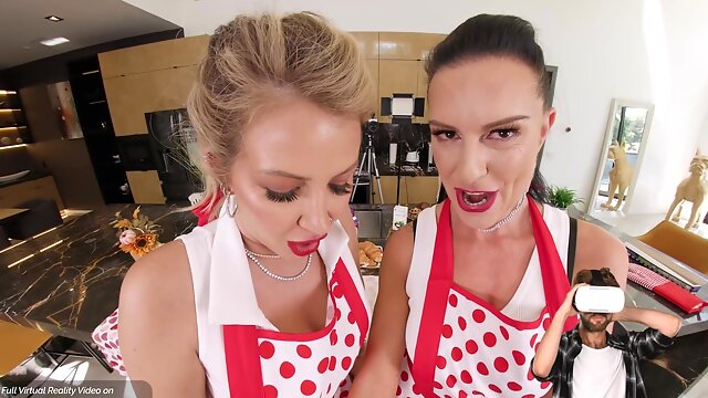 Hot Milfs Fuck Hard During A Cooking Show HD Porn Pt3