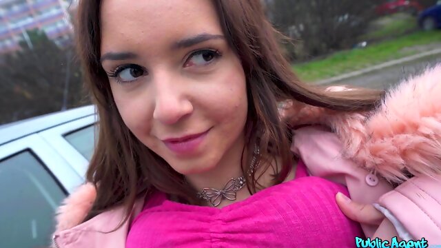 Public Outdoor Sex - Pretty Brunette Caught In The Act with Martin Gun