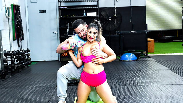 Wild slut Mila Milkshake gets fucked by her personal trainer