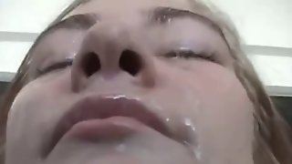 Wife from Rio take Huge Cumshot Husband Watching