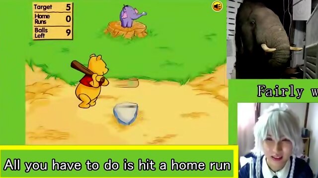 Sakuya playing Poohs Home Run Derby[touhou cos]