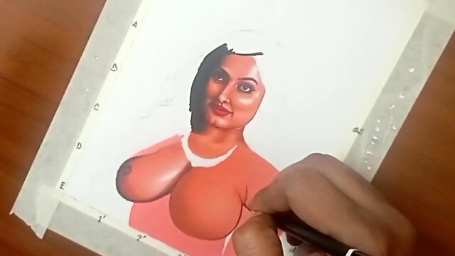 Erotic Art Or Drawing Of Sexy & Divine Indian Woman called  Enchantress