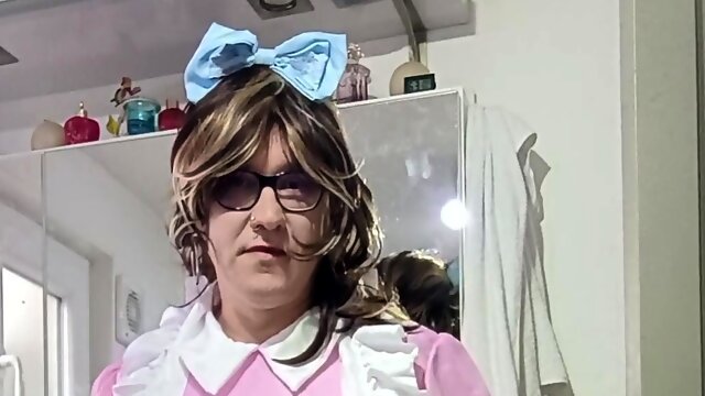 Crossdresser Solo, Handjob Crossdresser, Amateur