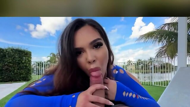 Sexy Big Ass Brunette Latina Milf 60fps - Outdoor Hardcore with Cumshot