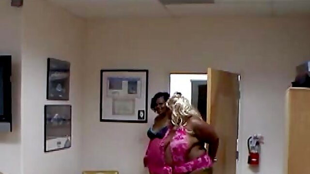 Big black girl strokes long dong with her friend