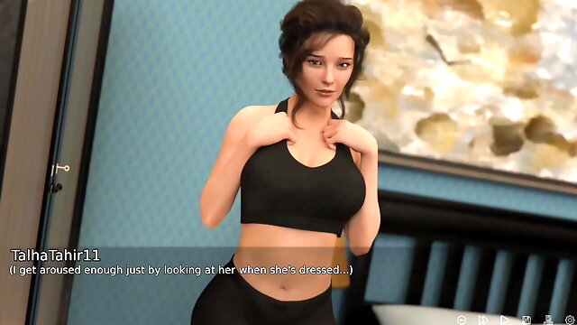 Step Mom Massage - Cum On step mom Tits - Animated 3D porn Game