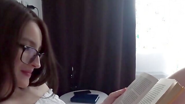 Hot Stepsister Reading a Book and Playing with My Dick - Anny Walker