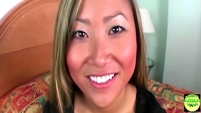 Pierced Asain Babe Gets Her Ass Hammered By Thick Hard Cock And A Cumshot