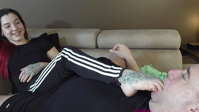 Feet Sock And Slave, Foot Smelling, Foot Worship, Foot Fetish, Amateur