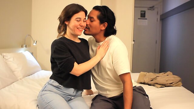Sensual Sex, Hotel Room, Amateur Interracial, Spanish