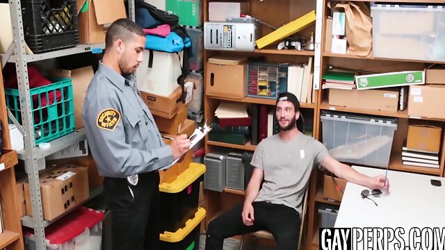 Inked Thief Has Hairy Ass Barebacked By Latino Officer 9 Min