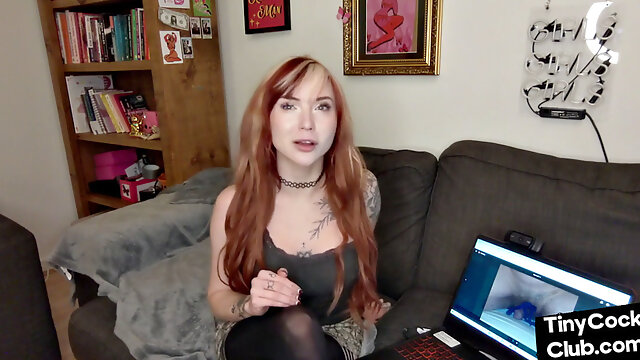 SPH tattooed solo babe talks dirty about small cocks