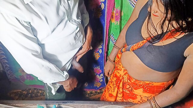 Bihari Bhabhi insulted husband's friend by calling him small penis, penis became thick during sex, started screaming in Hindi .