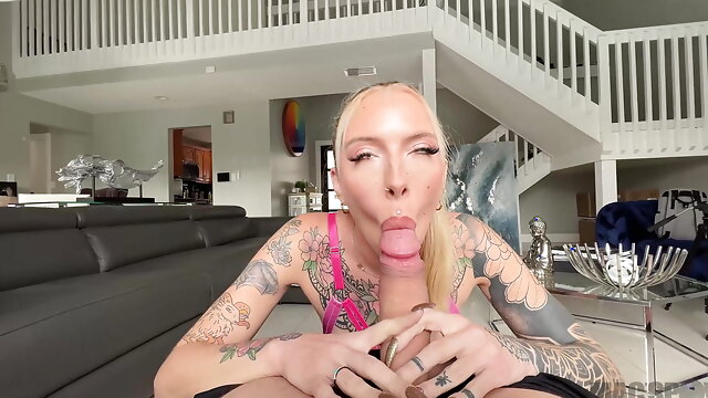 Hot Tatt'd Stripper Gets Locked Out of Her House and Gets Fucked by Big Dick Neighbor