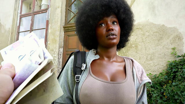 Big Tits Black, Its Pov, Czech Streets, Busty Blowjobs, African, Handjob, Quickie
