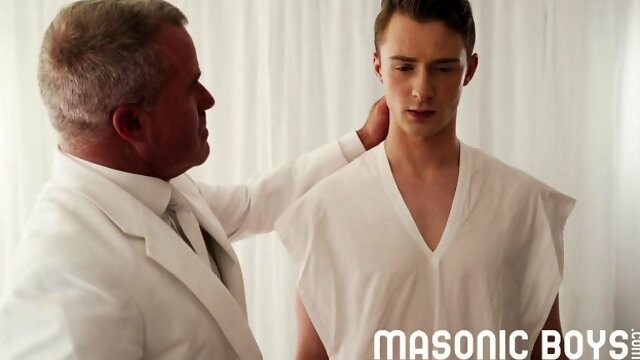 MasonicBoys Sweet Cole Blue barebacked by suited silver muscle DILF