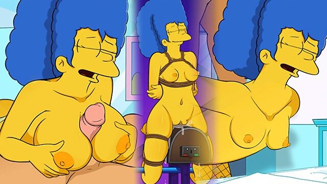 Marge Simpson, Cartoon Simpsons, The Simpsons, Bondage, Cumshot Compilation