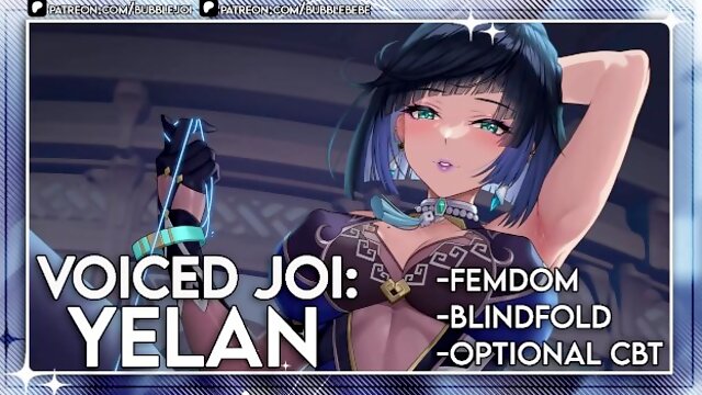 [ Voiced JOI ] Yelan wins you all to herself in a gamble JOI ( Femdom  CBT  Blindfold )