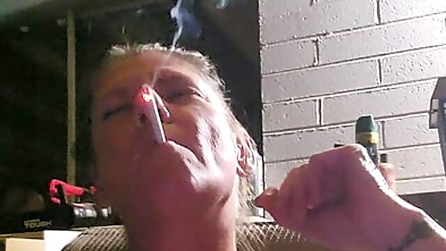 Big Tits Mom Smoking, MILF, Dildo, Homemade, Neighbor