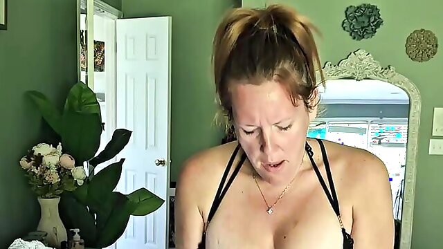 Mom Moaning Loud, Wife Moaning And Orgasm, Cheating Wife, Neighbor, Riding, Redhead