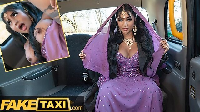 Fake Taxi Bengali nurse takes a big cock in her her tight Asian pussy with her big tits out