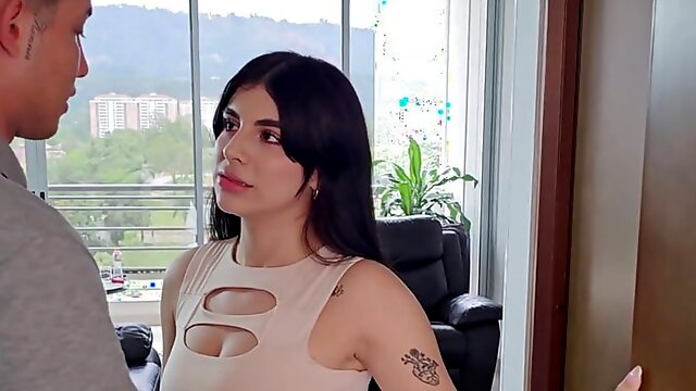 Latina slut fucks her building manager