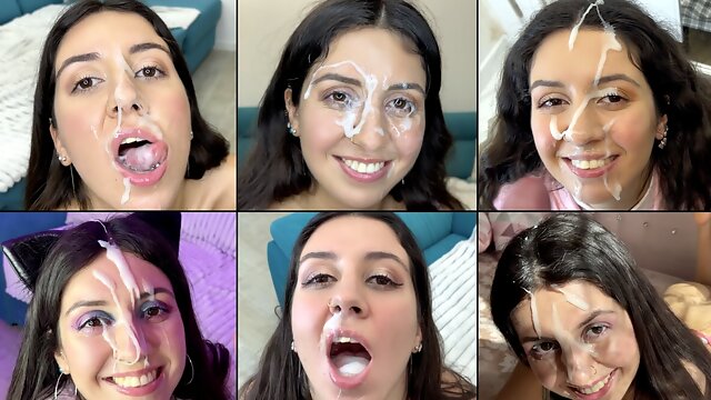 Facial Compilation, Compilation Cum In Mouth