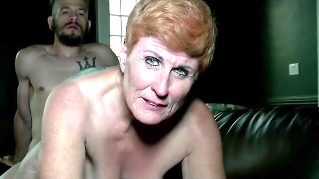 Old Redhead Mature Granny with Saggy Tits Well Fucked By Young Man - Homemade amateur hardcore
