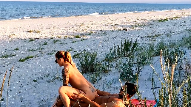 Nude Beach, Real Beach Sex, Exhibitionist, Outdoor
