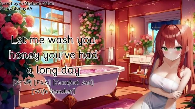 Caring Wife Takes Care Of You In The Bath ASMR Girlfriend Roleplay Comfort Aid