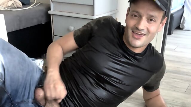 My clothes soaked with piss and cum